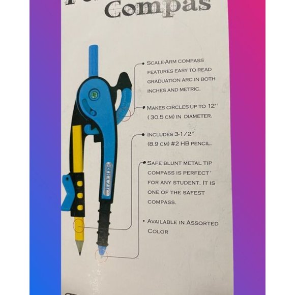 Bazic Pencil Compass - Pink - Picture 3 of 6